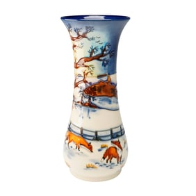 Moorcroft Rare Iconic Pottery Vase, Woodside Farm