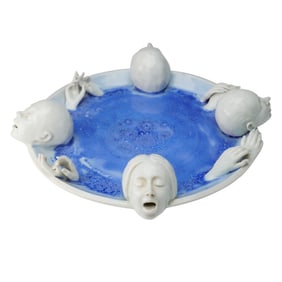 David Burnham Smith Rare Singing Not Drowning Ceramic Sculpture