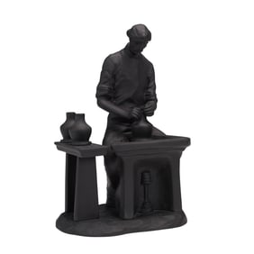 Wedgwood Black Basalt Figurine, Skills of the Nation