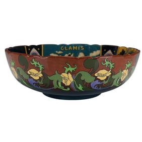 Foley by Frederick Rhead Intarsio Ware Bowl, Hamlet Act 5 - Scene 1