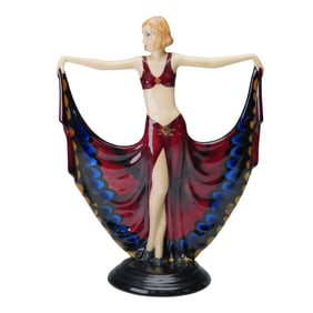 Goldscheider Vienna Figurine, Butterfly Dancer, Lorenzl