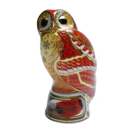 Royal Worcester Porcelain Candle Snuffer, Tawny Owl