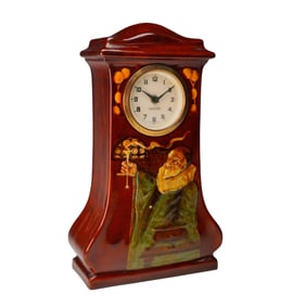 Royal Doulton Kingsware Mantel Clock, The Alchemist