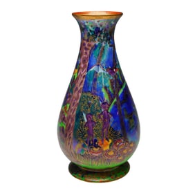 Wedgwood Moonlight Fairyland Lustre Vase, Imps on a Bridge Z5462