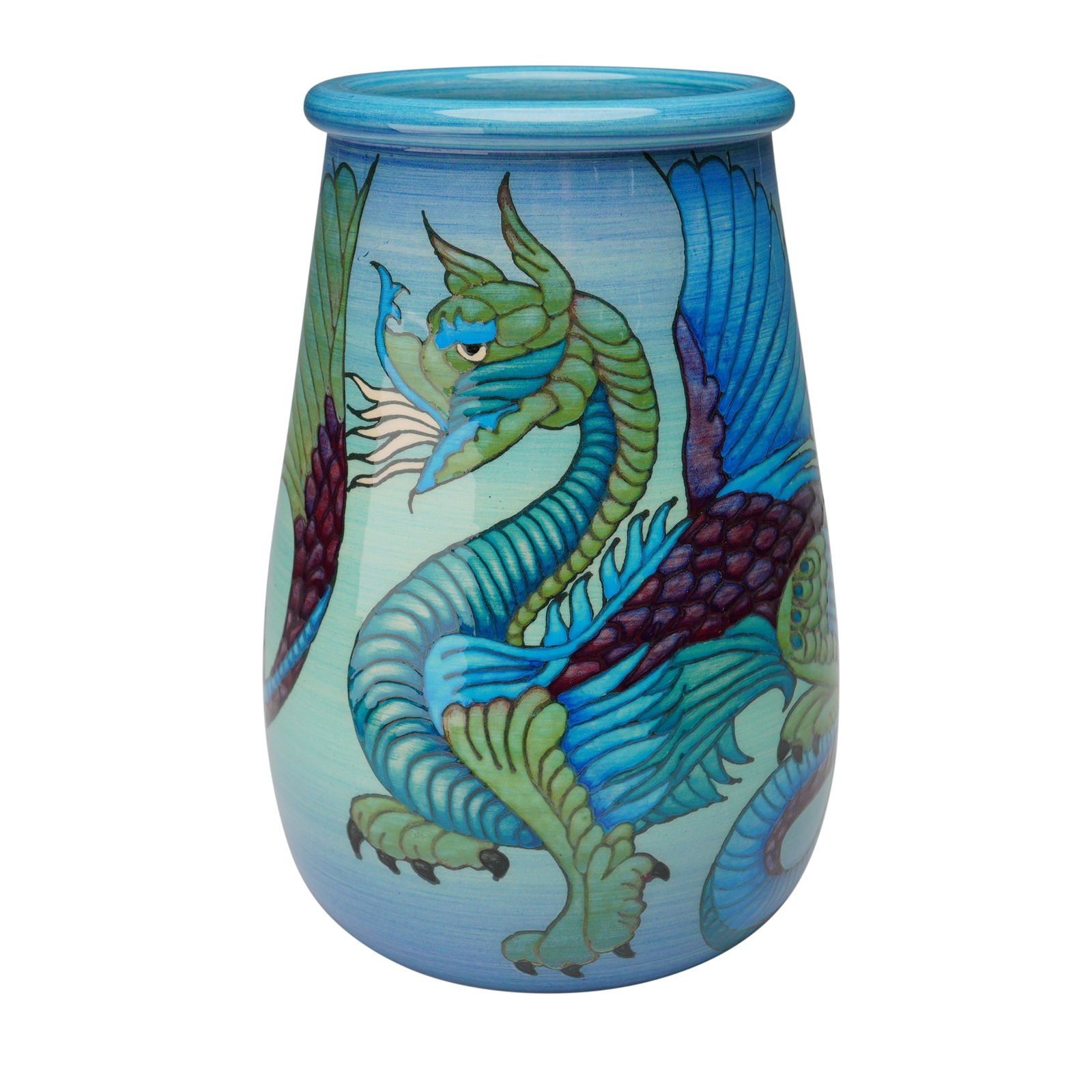 Dennis Chinaworks Dragon Vase by Sally Tuffin After W. De Morgan, Ltd Ed (1 of 6)