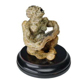 Martin Brothers Stoneware Figurine, Imp Musician - The Singer