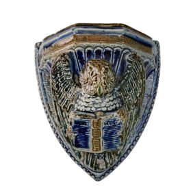 Martin Brothers Rare Stoneware Owl Wall Pocket