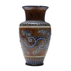 Doulton Lambeth George Tinworth Stoneware Vase