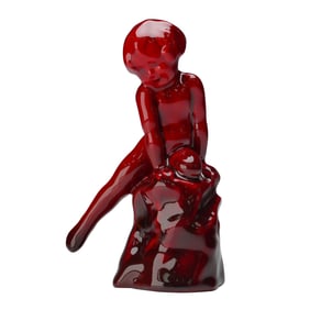 Royal Doulton Rare Flambe Figurine, Child Study
