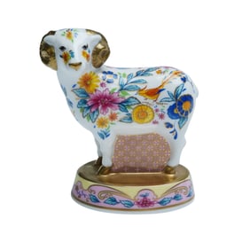 Royal Worcester Porcelain Candle Snuffer, Chinese Year of The Sheep