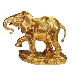 Boehm Gilded Porcelain Figurine, African Elephant