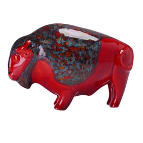 Very Rare Royal Doulton Flambe Figurine, Bison