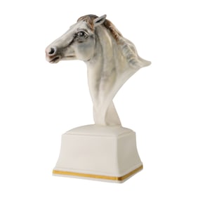 Royal Worcester Horse Head Figurine, Lampon