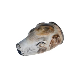 Staffordshire Hound's Head Stirrup Cup