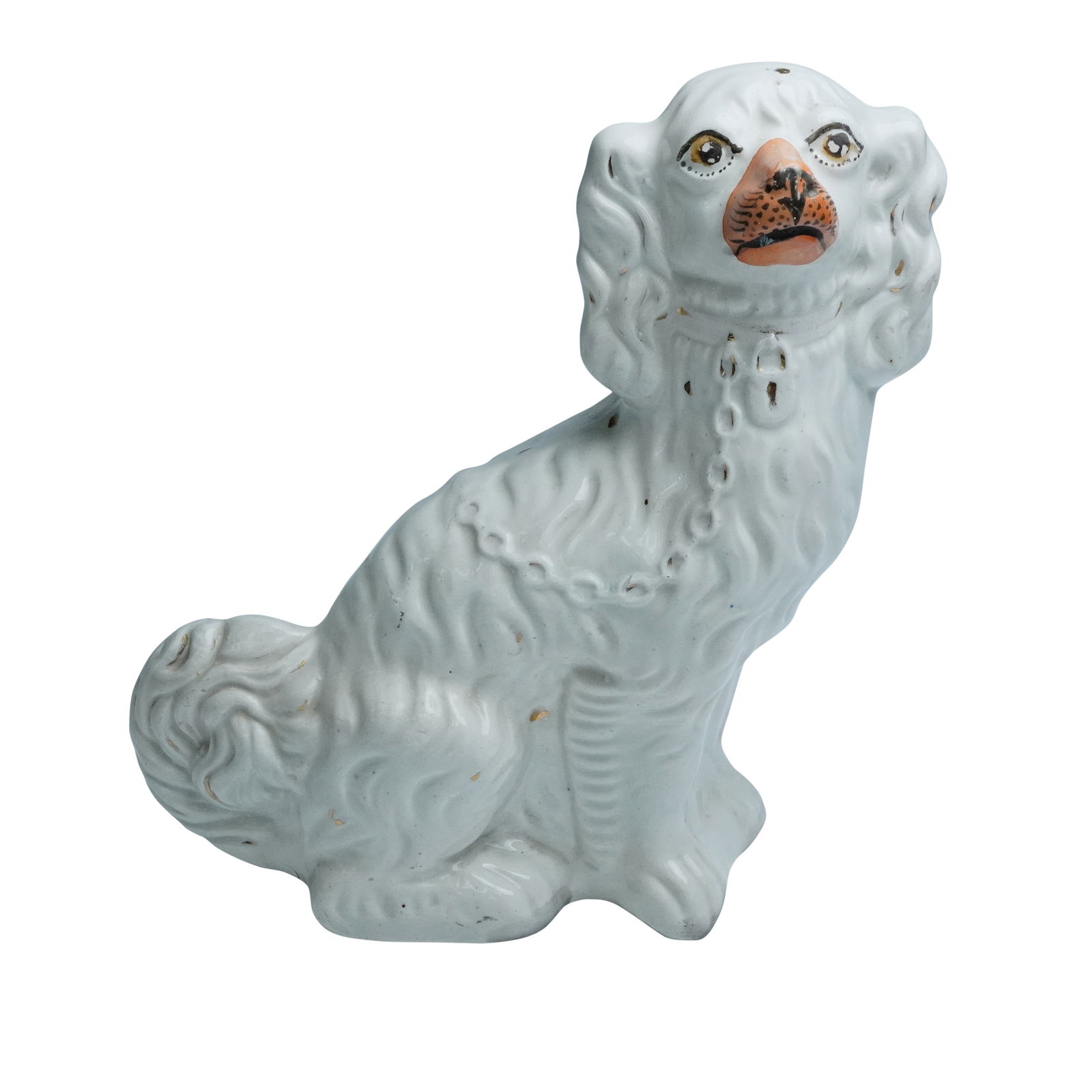Staffordshire White Spaniel Dog Figurine (1 of 3)