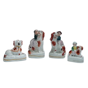 4pc Staffordshire Miniature Figural Groups