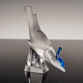 Lalique Crystal Figurine, Pimlico Blue Bird