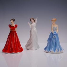 3pc Royal Doulton Figurines, Ellie, Kate, Sentiments