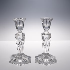 Pair of Crystal Candle Holders