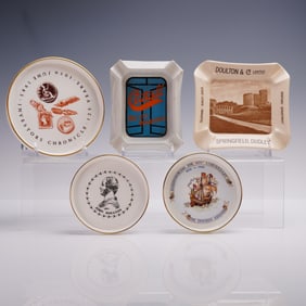 5pc Royal Doulton Advertising Ashtray Lot