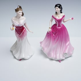 2pc Royal Doulton Figurines, Fleur HN4663 and For You HN3863