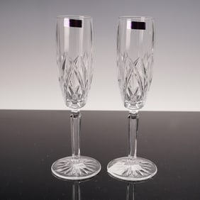Pair of Marquis by Waterford Crystal Champagne Flutes
