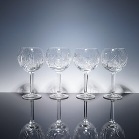 4pc Waterford Crystal Millennium Series Water Goblets