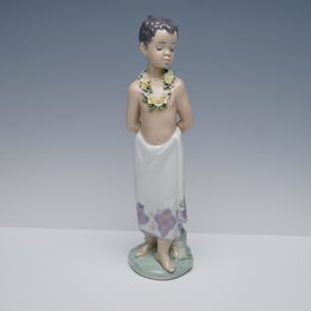 Lladro Figurine, Polynesian Boyhood 1006190