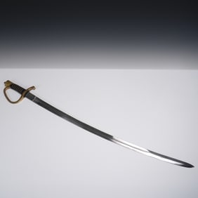 Curved Saber With Brass Guard, Marked India