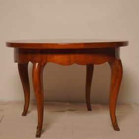 Louis XV Style Round Inlaid Table with Ormolu Mounts