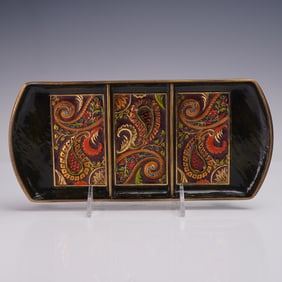 Jay Strongwater Libre Paisley Sectioned Treasure Tray