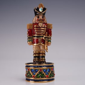Jay Strongwater Jeweled Nutcracker Trinket Box