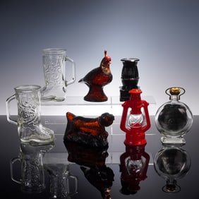 7pc Avon Assorted Glass Perfume Bottles and  Mugs