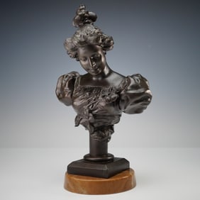 After Hans Stoltenberg Lerche, Bronze Bust Eglantine