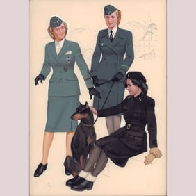 Angus McBride Original Gouache on Board, Women at War