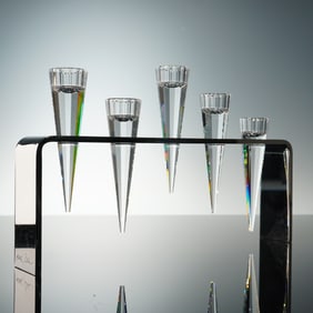 Swarovski Crystal Stalactite Candle Holder, Signed