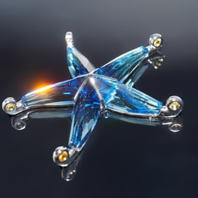 Swarovski Crystal Figurine, Cantil Ocean Blue Starfish 626201