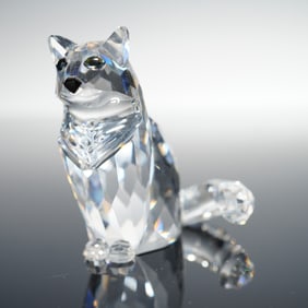 Swarovski Crystal Figurine, Cat Sitting 160799