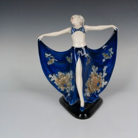 Goldscheider Josef Lorenzl Figurine, Lady Dancer