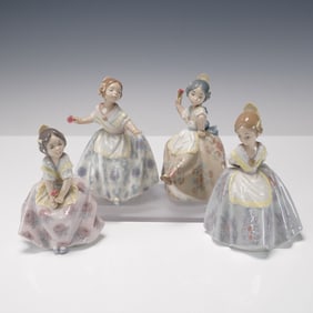 4pc Lladro Porcelain Figurines, Teresita, Pepita, Carmencita, Lolita