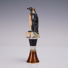Jay Strongwater Penguin Wine Bottle Stopper