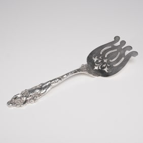 Reed & Barton Script Sterling Silver Asparagus Serving Fork