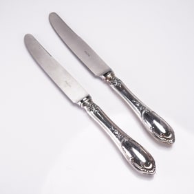 2pc Buccellati Sterling Silver Fruit Knives, Monte Mario Pattern