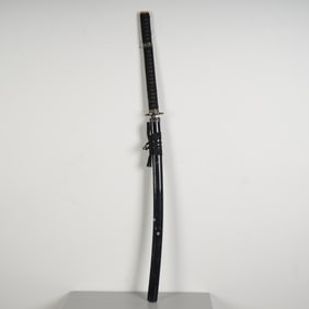 Chinese Katana-Style Sword with Gilded Dragon Hand Guard