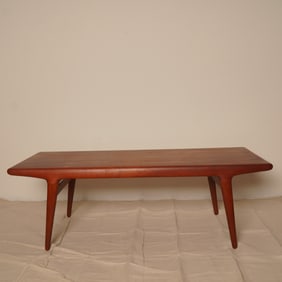 Mid-Century Teak Coffee Table with Rounded Corners
