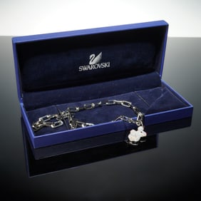 Swarovski Chain Link Necklace with Charm, Joe The Mouse