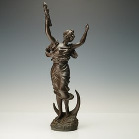 Liberty Bronze Figure by Henri Tremont