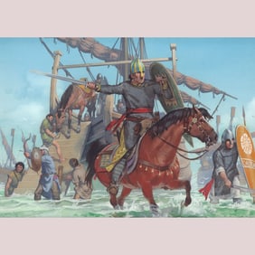 Angus McBride Original Gouache on Board, Scythian Warriors, Signed