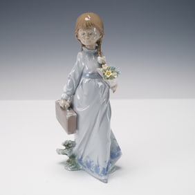 Lladro Porcelain Figurine, School Days 01007604