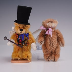 2pc  Deb Canham Artist Designs Miniature Teddy Bear Collectibles